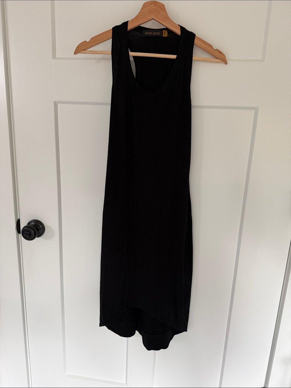 Saint Grace Black High-Low Tank Dress